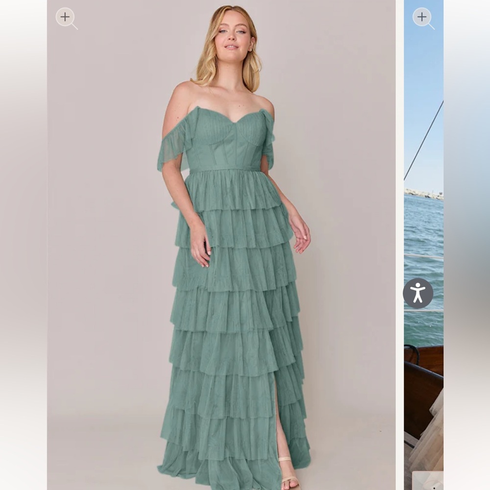 Revelry Strapless Rosemary Tiered Dress